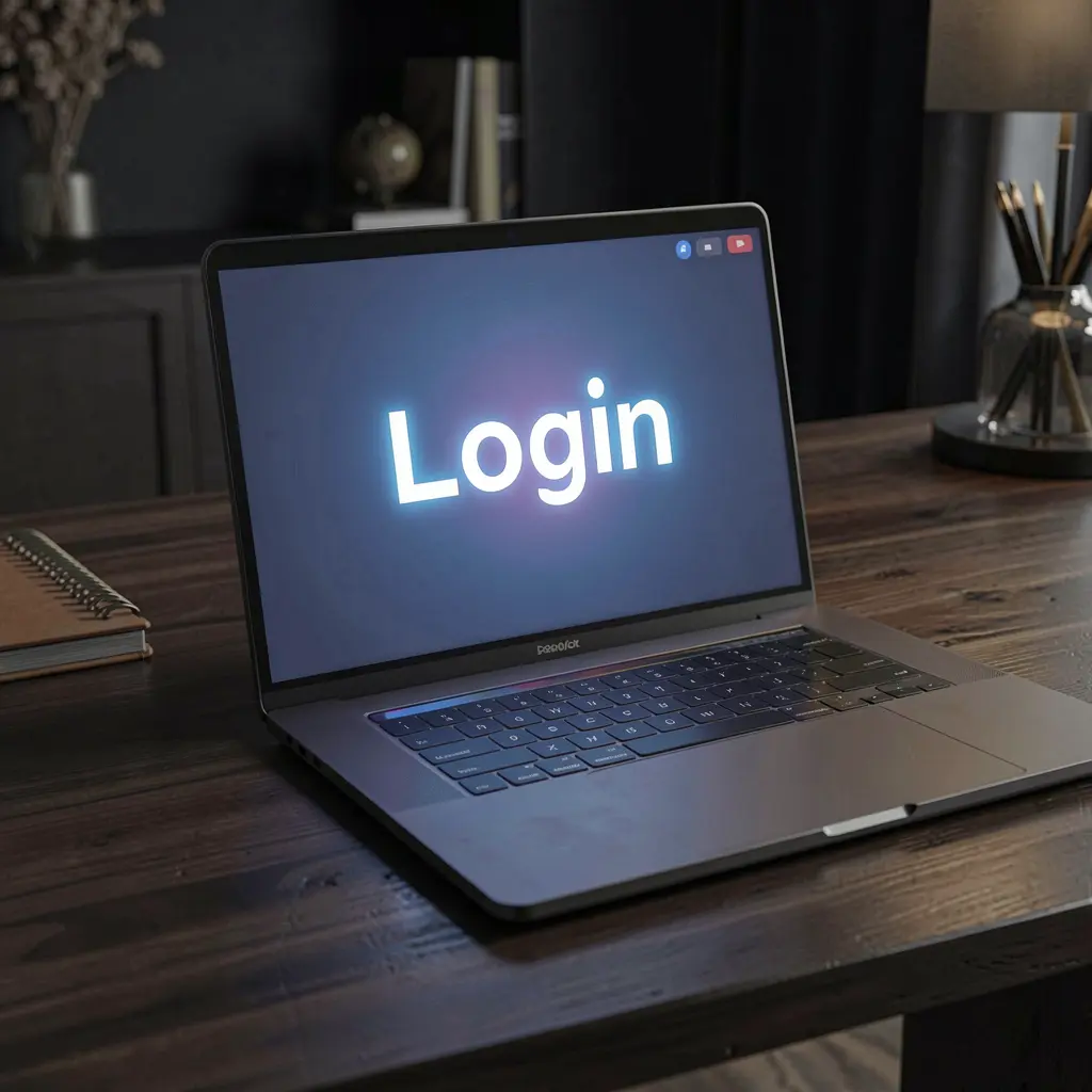 Modern laptop with a clear login screen showing secure sign in to 995BDT casino platform for players in Bangladesh